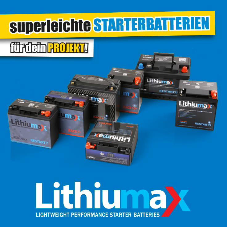 Lithiumax | ultraleichte Motorsport Starterbatterien